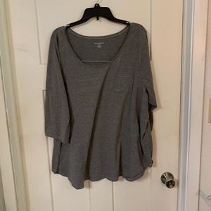 Lane Bryant 26/28 3/4 sleeve pocket tee